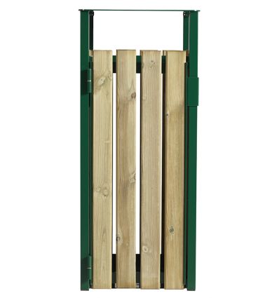 Poubelle en Bois et en Acier avec cendrier