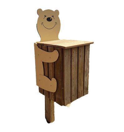 Poubelle ludique en bois