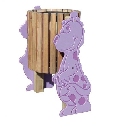 Poubelle ludique en bois