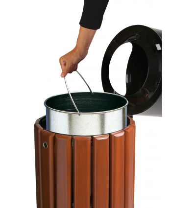 Poubelle Extérieure en Bois et en Acier
