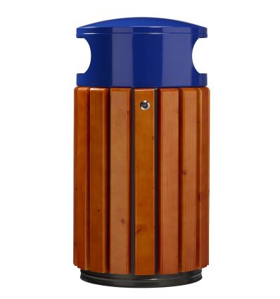 Poubelle Extérieure en Bois et en Acier