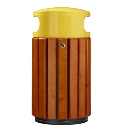Poubelle Extérieure en Bois et en Acier