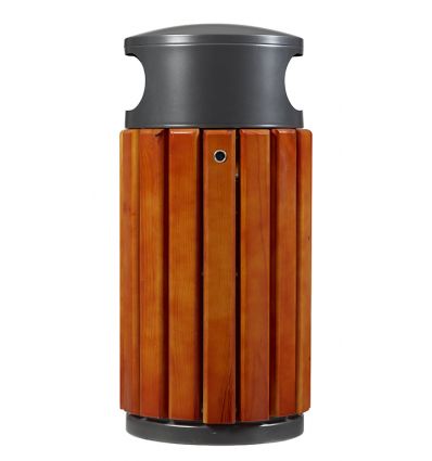 Poubelle Extérieure en Bois et en Acier