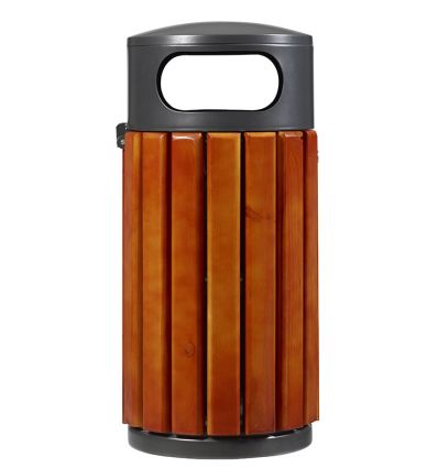 Poubelle Extérieure en Bois et en Acier