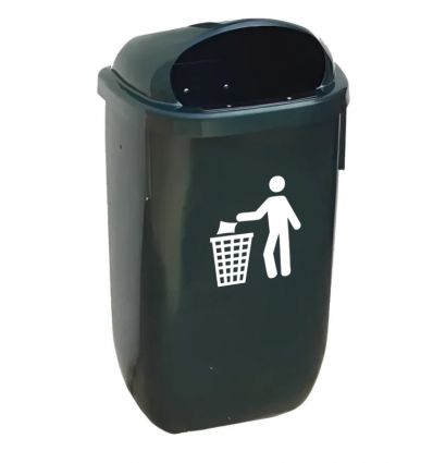 Poubelle murale extérieure en plastique
