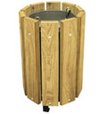 Poubelle ronde en bois