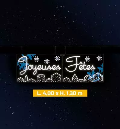 Traversée de rue de Noël - Joyeuses Fêtes