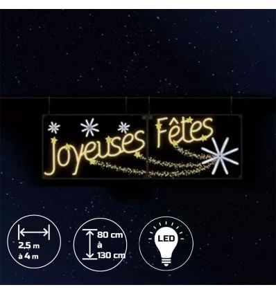 Traversée de rue de Noël - Joyeuses Fêtes