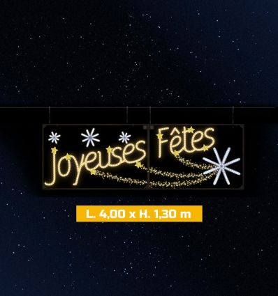 Traversée de rue de Noël - Joyeuses Fêtes