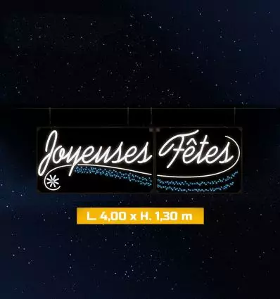 Traversée de rue de Noël - Joyeuses Fêtes