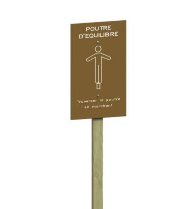 Poutre d'équilibre en bois - Parcours de Santé