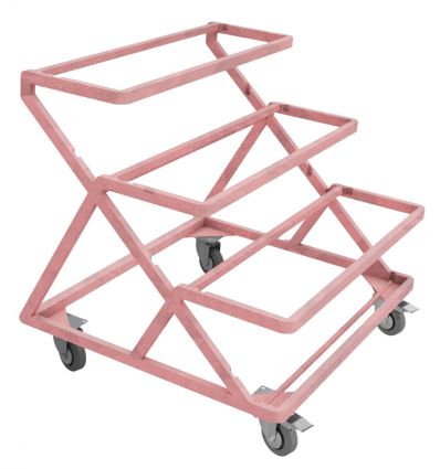 Présentoir à Fleurs sur Roulettes 3 Niveaux