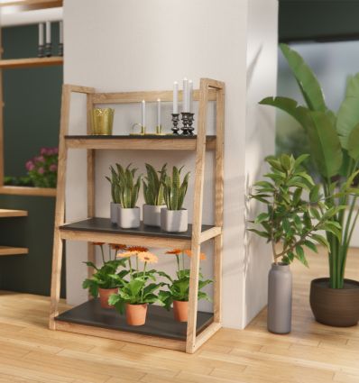 Présentoir Fleuriste Échelle en Bois