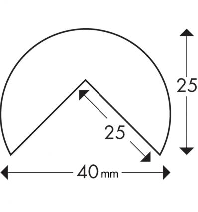 Mousse de protection anti choc d'angle arrondie
