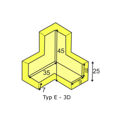 Protection d'angle E pour profilés