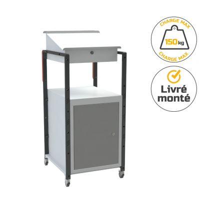 Pupitre d'atelier mobile modulable 150 kg