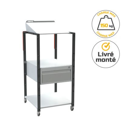 Pupitre d'atelier mobile modulable 150 kg