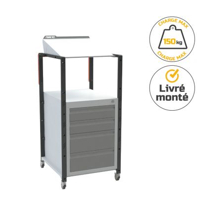 Pupitre d'atelier mobile modulable 150 kg