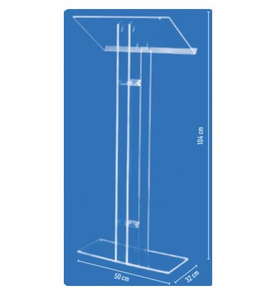 Pupitre en plexiglas