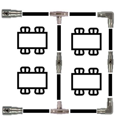 Raccords pour buse de brumisation