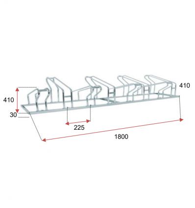 Rack à vélo 8 et 10 places éco double face en acier