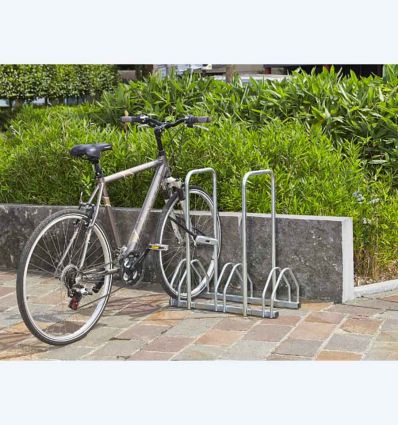 Rack à vélo extérieur 3 à 5 places en acier avec arceau