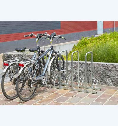 Rack à vélo extérieur 3 à 5 places en acier avec arceau