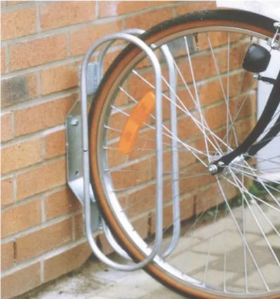 Rack à vélo mural 1 place en acier galva