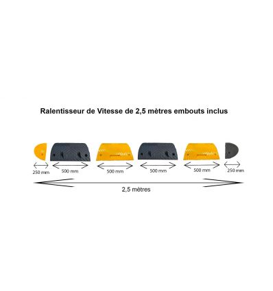 Ralentisseur routier 30 mm voie privée (fixations incluses)