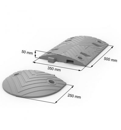 Ralentisseur routier 50 mm voie privée (fixations incluses)