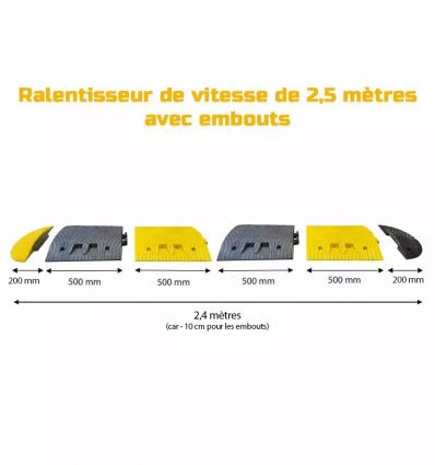 Ralentisseur routier 70 mm voie privée (fixations incluses)