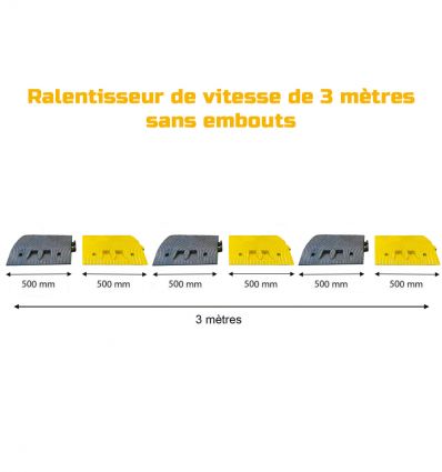 Ralentisseur routier 70 mm voie privée (fixations incluses)