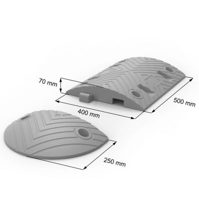 Ralentisseur routier 70 mm voie privée (fixations incluses)