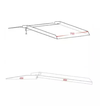 Rampe de seuil Aluminium Double Paroi Hauteur Réglable