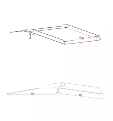 Rampe de seuil Aluminium Double Paroi Hauteur Réglable