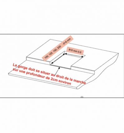 Rampe encastrable PMR antidérapante