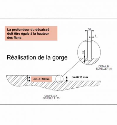 Rampe encastrable PMR antidérapante