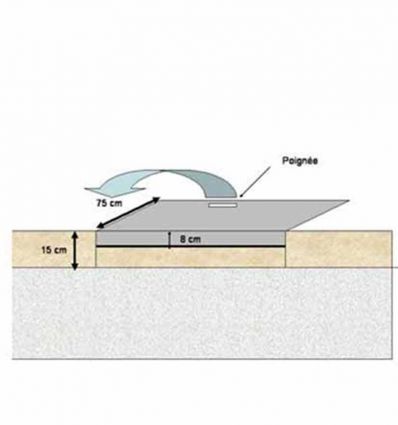Rampe encastrable PMR dépliante
