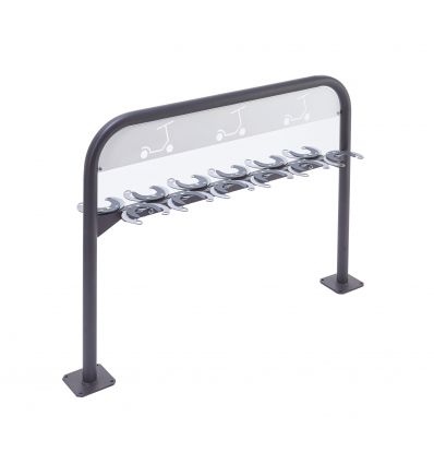 Range trottinettes 12 places sur pied