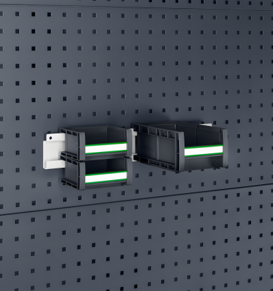 Rangement panneau perforé