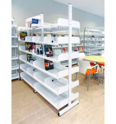 Rayonnage bibliothèque simple et double faces à tablettes