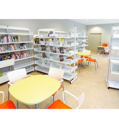 Rayonnage bibliothèque simple et double faces à tablettes