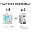 Recharge gel hydroalcoolique pour distributeur cartouche