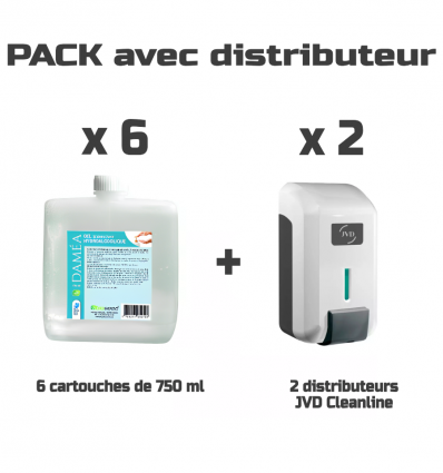Recharge gel hydroalcoolique pour distributeur cartouche