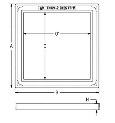 Regard hydraulique 40 x 40 en fonte
