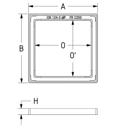 Regard hydraulique 40 x 40 en fonte