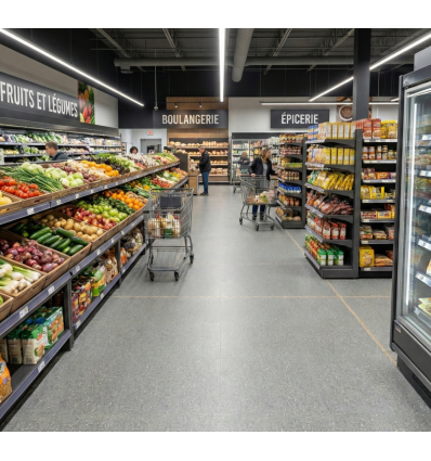 Dalle de sol pour magasin