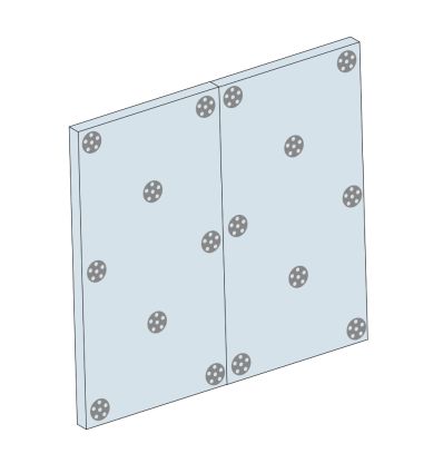 Rondelles métalliques - sachet de 25 pour panneaux de construction