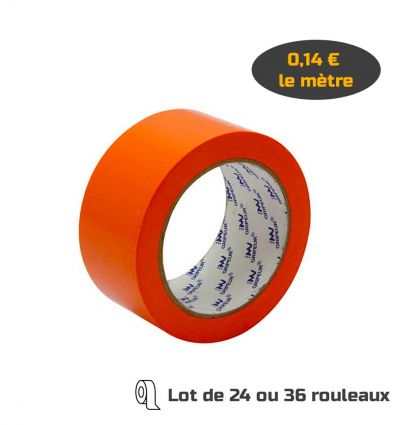Ruban adhésif de chantier orange