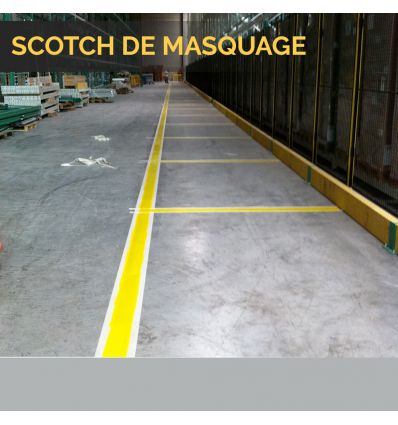 Ruban de masquage adhésif pour marquage au sol